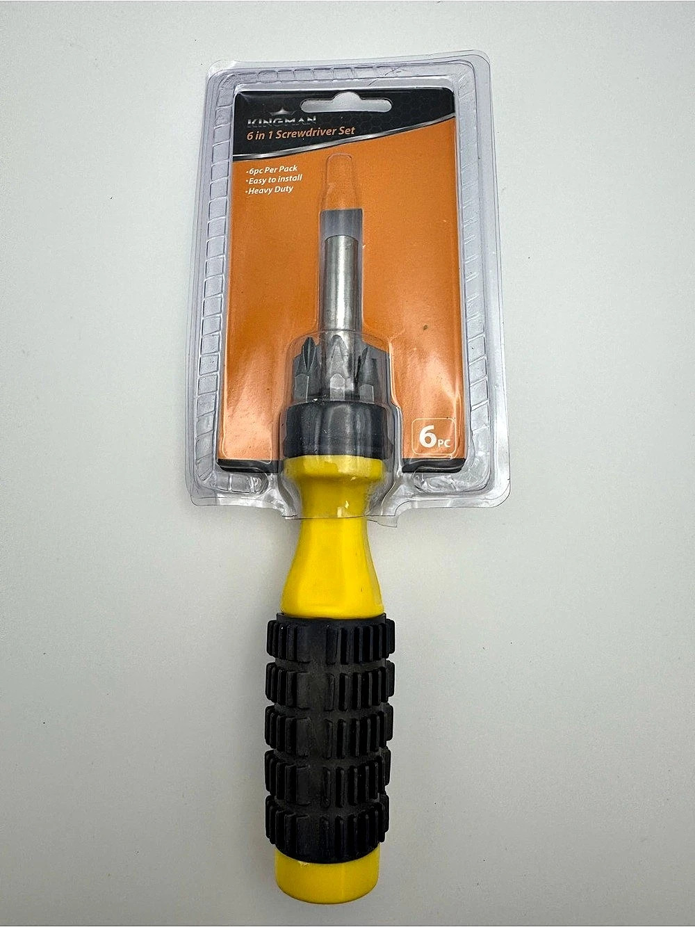 Kingman 6 in 1 Screwdriver Set Yellow & Black